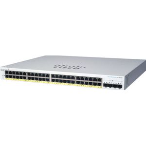 Cisco - Cbs220-24p-4x - Switch - EU - Beheerd, 24 Gigabit Ethernetpoorten, 4 SFP+ modules, 128 Gbit/s switching capaciteit