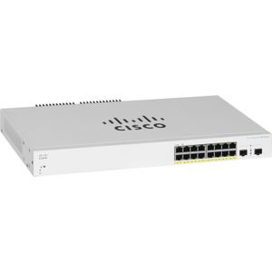 Cisco Business CBS220-16P-2G Smart Switch | 16 GE-poorten | PoE | 2x1G SFP | 3 jaar beperkte hardwaregarantie (CBS220-16P-2G-EU)