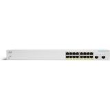 Cisco - CBS220-16T-2G - Netwerkschakelaar - Wit - 18-poorts - Gigabit Ethernet