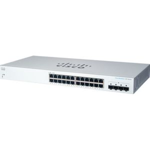 CISCO - CBS220-24T-4G-EU - Switch - Wit - Managed, 24 Poorten, 10/100/1000 Mbit/s