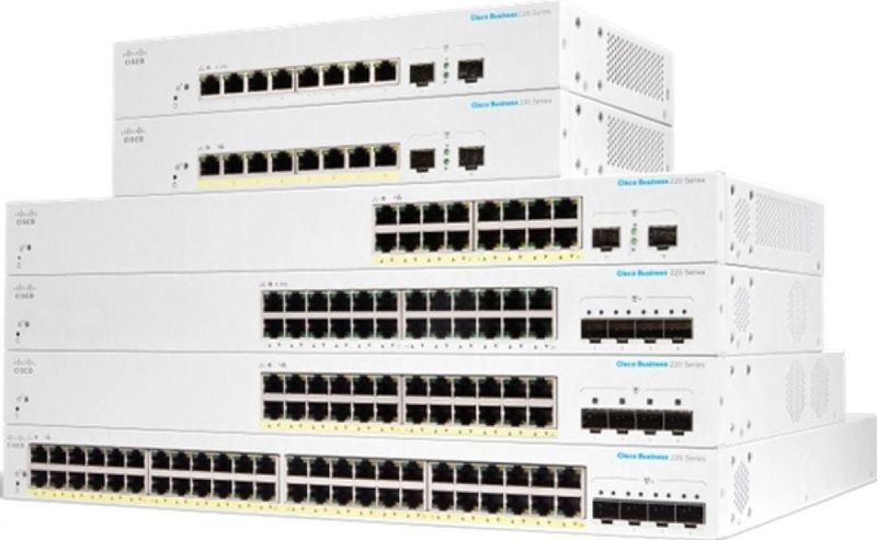 Cisco - CBS220 - Smart GE 48 Switch - Zwart - POE-ondersteuning
