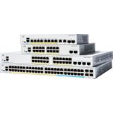 Cisco - Catalyst 1300 - Netwerkschakelaar - Grijs - 24 PoE-poorten, 24x RJ45, 4x SFP, 195W PoE-budget