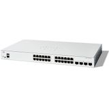 Cisco - Catalyst 1300-24T-4G - Beheerde Schakelaar - Zwart - 24 Poorten