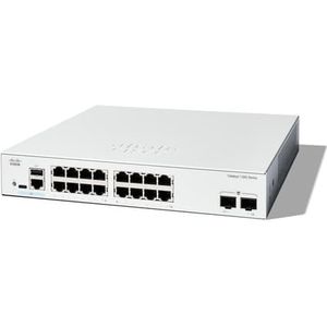 Cisco - Catalyst 1300-16T-2G - Managed Switch - 16 Poorten GE - 2 x 1GE SFP