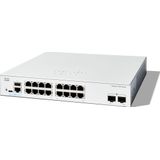 Cisco - Catalyst 1200-16T-2G - Smart Switch - 16 Poorten GE - 2 x 1-GE-SFP, Beperkte Levenslange Bescherming