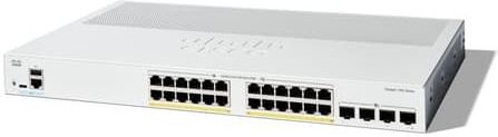 Cisco - Catalyst 1200 - Netwerkschakelaar - Wit - 24 PoE-poorten, 24x RJ45, 4x SFP, 195W PoE-budget