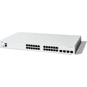 Cisco - Catalyst 1200 - Netwerkschakelaar - Wit - 24x RJ45, 4x SFP, Layer-2-switching, VLAN-ondersteuning