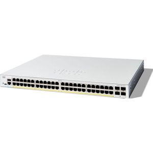 Cisco - C1200-48P-4G - Slimme Schakelaar - Zwart - 48 Haven GE, PoE, 4x1GE SFP, Beperkte Levenslange Bescherming