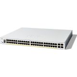 Cisco - Catalyst 1200 - Netwerkschakelaar - Wit - 48 PoE-poorten, 19" Rack, 375W PoE-budget