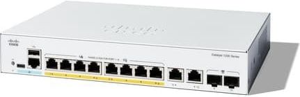 Cisco - Catalyst 1200 - Netwerkschakelaar - Wit - 8 PoE-poorten, 10x RJ45, 2x SFP, 19" rack