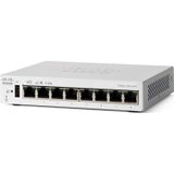 Cisco Catalyst 1200-8T-D Smart Switch, 8 poorten GE, Ext PS, desktop, beperkte levenslange bescherming (C1200-8T-D)