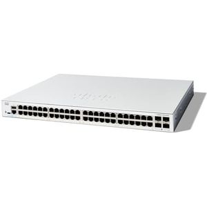 Cisco - Catalyst 1300-48T-4G - Switch - Zwart - 48 GE-poorten, 4 x 1GE SFP-poorten
