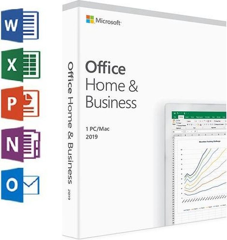 Microsoft Office 2019 Home & Business Eenmalige aankoop (code in doosje)