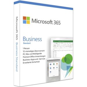 Microsoft - 365 Business Standard - Licentie - Jaarabonnement - 1 Gebruiker - 15 Apparaten