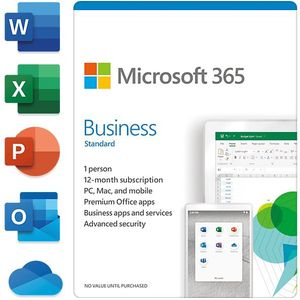 Microsoft - 365 Business Standard - Licentie - Jaarabonnement - 1 Gebruiker - 15 Apparaten