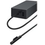 Microsoft - Surface - Netspanningsadapter - Zwart - 127 Watt - Voor Surface Book, Laptop, Pro