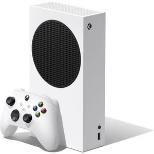 Microsoft® Xbox Serie S  Spielkonsole – 1440p @ 60 fps / 1080p @ 120 fps – 512 GB SSD NVme – Wi-Fi/LAN – HDMI® 2.1 – Weiß  Inkl. 1 x Xbox Wireless-Controller (Weiß)