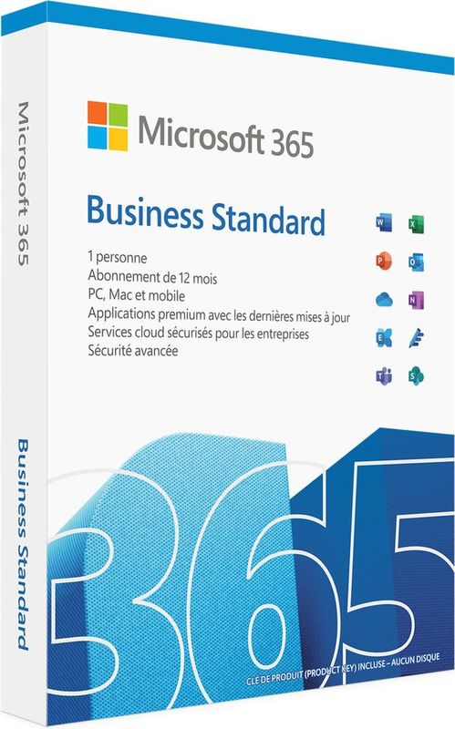Microsoft 365 Business Standard licentie met code | Jaarabonnement | 1 Gebruiker | 15 Apparaten