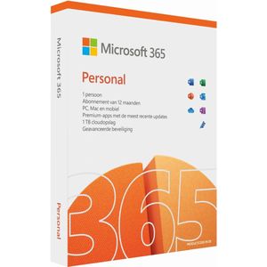 Microsoft 365 Personal - 1 Licentie - Abonnement - Nederlands - 1 Jaar