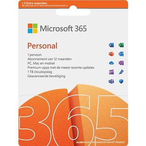 Microsoft 365 Personal - 1 jaar abonnement