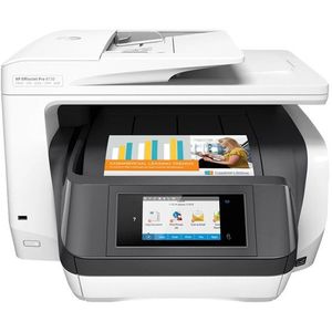 HP OfficeJet Pro 8730 All-in-One printer, Kleur, Printer voor Home, Printen, kopiëren, scannen, faxen, Invoer voor 50 vel, Printen via USB-poort aan voorzijde, Scans naar e-mail/pdf, Dubbelzijdig printen