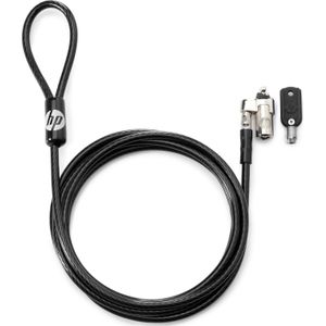 HP Keyed Cable Lock 10 mm Round key Zwart kabelslot