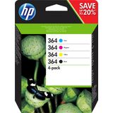 HP 364 - Inktcartridge / Zwart / Cyaan / Magenta / Geel / 4-Pack (N9J73AE)