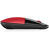 HP Z3700 Red Wireless Mouse muis Kantoor Ambidextrous RF Draadloos Optisch 1200 DPI