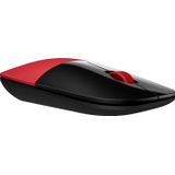 HP Z3700 Red Wireless Mouse muis Kantoor Ambidextrous RF Draadloos Optisch 1200 DPI