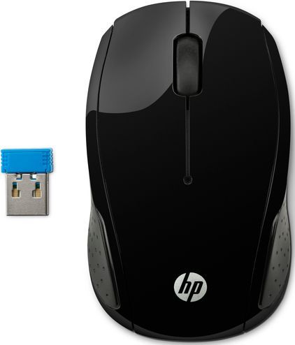 HP - 200 BLK - Draadloze Muis - Zwart - Ergonomisch Design