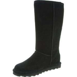 BEARPAW Elle Tall - Damesmode Laarzen - Zwart - Nubuckleer - Warm Gevoerd