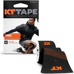 Kinesio Sporttape Kinesiotape KT Tape PRO voorgesneden 5m – Jet Black - Zwarte sporttape
