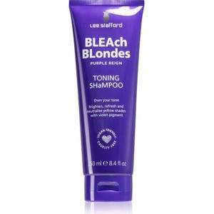 Lee Stafford Bleach Blondes Toning Shampoo shampoo voor blond haar neutraliseert gele Tinten 250 ml