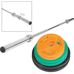 Gorilla Sports Halterset 51 kg - Gripper Gietijzer - 50/51 mm