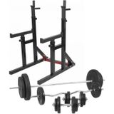 Gorilla Sports Multi Squat Rack Met 100 Kg Halterset Kunststof