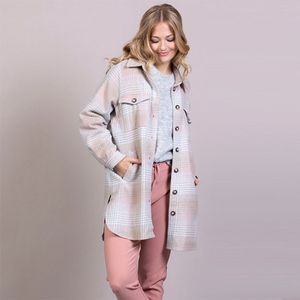 &Co - Woman - Jas - Tess Check - Grijs - Polyester