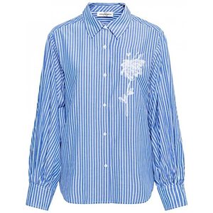 &Co Woman - Winona Stripe - Blouse - Chambray Blue