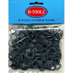 H-Toolz 250x zwarte mini elastiekjes - Meisjes - Baby - Kinderen - Haar Elastieken - Elastiek - Extra Sterk