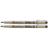 12x Fineliner Sakura Pigma Graphic 2 2.0mm zwart [12x]