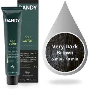 Dandy - Hair Color - Diepe Bruine Tint - 60ml - Professionele Haarkleuring