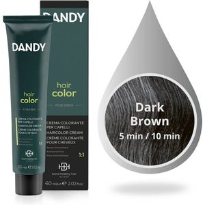 Dandy - Hair Color - Donkerbruin - 60ml - Professionele Haarkleuring