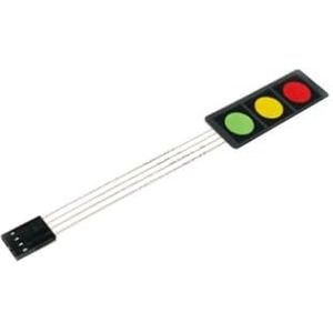 1 stks Matrix Array 3 Toetsen Rood+Geel+Groen Membraan Schakelaar Toetsenbord Board