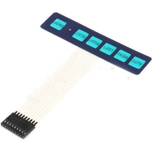 1x6 Array 6 Key Membraan Schakelaar Toetsenbord Toetsenbord 1 * 6 Toetsen