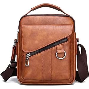 Herentassen Crossbody-schoudertas voor mannelijk splitleer Messenger Tote Bag Travel Business (A)