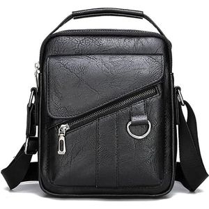 Herentassen Crossbody-schoudertas voor mannelijk splitleer Messenger Tote Bag Travel Business (B)