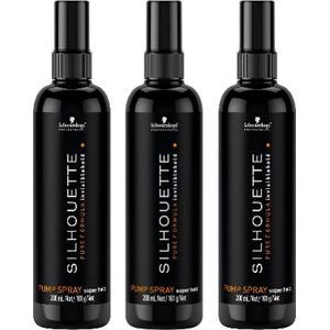 Schwarzkopf Professional - Silhouette - Strong Hold, Pump Spray - voordeelverpakking - 3 x 200ml
