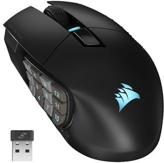 Corsair - Scimitar Elite - Draadloze Gaming Muis - Zwart - 16 Programmeerbare Knoppen