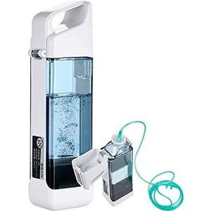 WENNEWU Waterstofwatergenerator met inhalator, kruik, fles, geïoniseerde watermachine, elektrolyseur, draagbare waterstofrijke waterbeker 1500 ~ 3000 PPB, verbeter de kwaliteit van alkalisch water, 350 ml