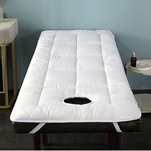 Dremdo Opvouwbare bedmatrastopper voor salon schoonheid massage matras pad met gezicht adem gat vierkante hoofdmassage, schoonheid bedhoes massage salon bed sprei, 4,70 x 190 cm