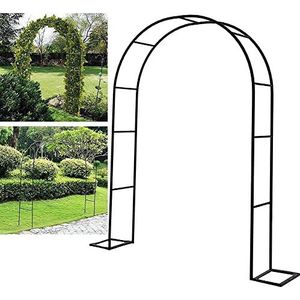 Metalen Tuinboog Met Basis Heavy Duty Sterke Rose Klimplanten Boog Buisvormig Voor Balkon Moestuin Weide